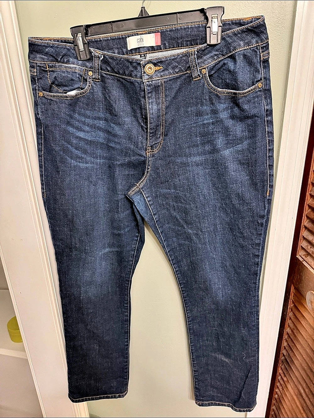 Cabi Jeans Straight Leg Blue Waist 16